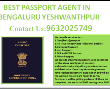 BEST PASSPORT AGENT IN BENGALURU YESHWANTHPUR 9632025749