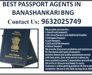 BEST PASSPORT AGENTS IN BANASHANKARI BNG 9632025749