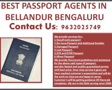 BEST PASSPORT AGENTS IN BELLANDUR BENGALURU 9632025749