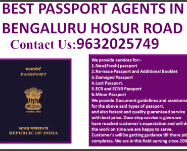 BEST PASSPORT AGENTS IN BENGALURU HOSUR ROAD 9632025749