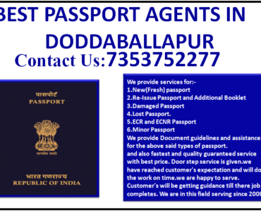 BEST PASSPORT AGENTS IN DODDABALLAPUR 7353752277