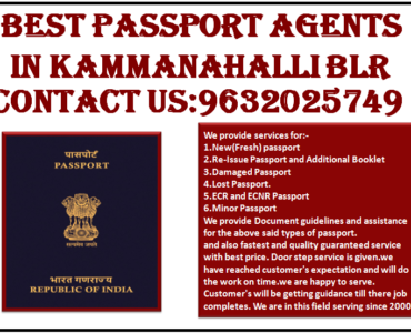 BEST PASSPORT AGENTS IN KAMMANAHALLI BLR 9632025749