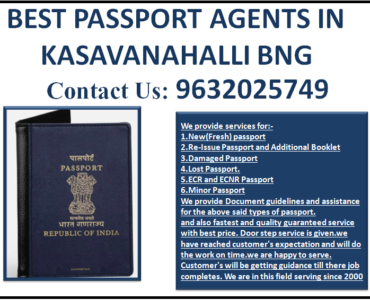 BEST PASSPORT AGENTS IN KASAVANAHALLI BNG 9632025749