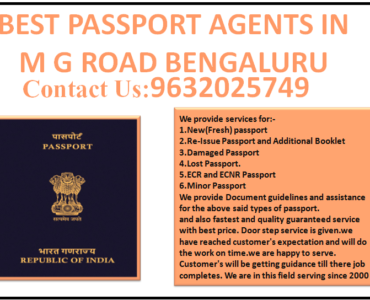 BEST PASSPORT AGENTS IN M G ROAD BENGALURU 9632025749
