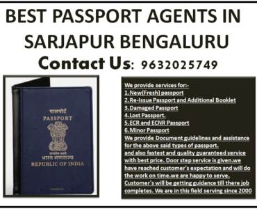 BEST PASSPORT AGENTS IN SARJAPUR BENGALURU 9632025749