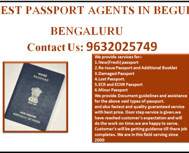 BEST PASSPORT AGENTS IN BEGUR BENGALURU 9632025749