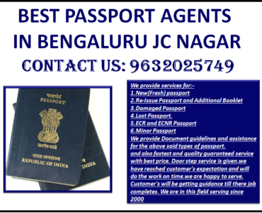 BEST PASSPORT AGENTS IN BENGALURU JC NAGAR 9632025749