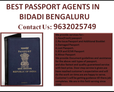 BEST PASSPORT AGENTS IN BIDADI BENGALURU 9632025749