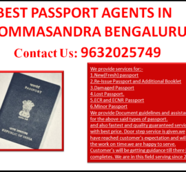 BEST PASSPORT AGENTS IN BOMMASANDRA BENGALURU 9632025749