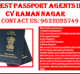 BEST PASSPORT AGENTS IN CV RAMAN NAGAR 9632025749