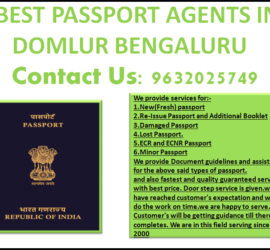 BEST PASSPORT AGENTS IN DOMLUR BENGALURU 9632025749