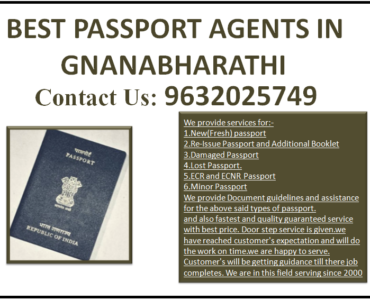 BEST PASSPORT AGENTS IN GNANABHARATHI 9632025749