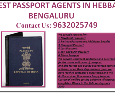 BEST PASSPORT AGENTS IN HEBBAL BENGALURU 9632025749