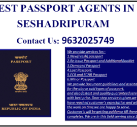 BEST PASSPORT AGENTS IN SESHADRIPURAM 9632025749