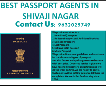 BEST PASSPORT AGENTS IN SHIVAJI NAGAR 9632025749
