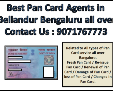 Best Pan Card Agents in Bellandur Bengaluru all over 9071767773