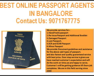 BEST ONLINE PASSPORT AGENTS IN BANGALORE 9071767775