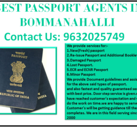 BEST PASSPORT AGENTS IN BOMMANAHALLI 9632025749