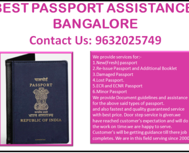 BEST PASSPORT ASSISTANCE BANGALORE 9632025749