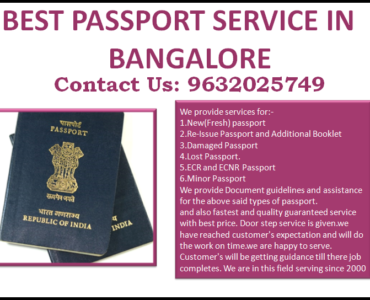 BEST PASSPORT SERVICE IN BANGALORE 9632025749