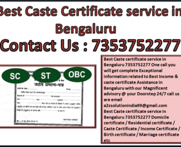 Best Caste Certificate service in Bengaluru 7353752277