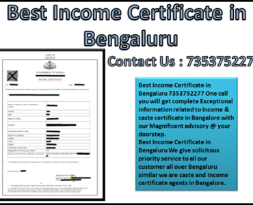 Best Income Certificate in Bengaluru 7353752277