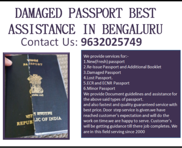 DAMAGED PASSPORT BEST ASSISTANCE IN BENGALURU 9632025749