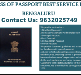 LOSS OF PASSPORT BEST SERVICE IN BENGALURU 9632025749