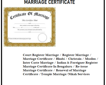 Best Marriage Certificate in Bengaluru Shivajinagar 9071767774