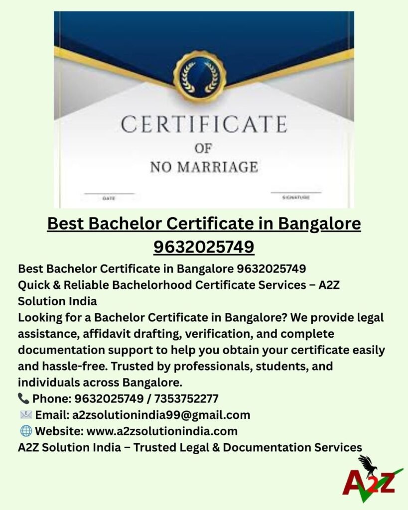 Best Bachelor Certificate in Bangalore 9632025749