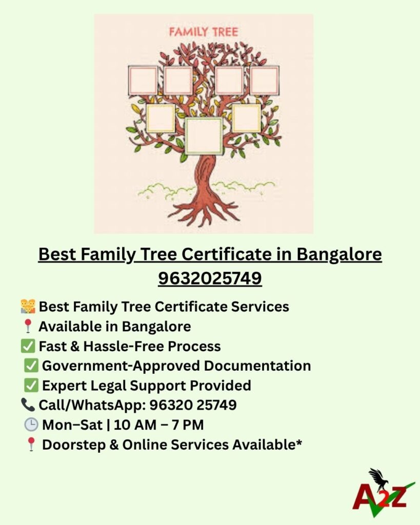 Best Family Tree Certificate in Bangalore 9632025749