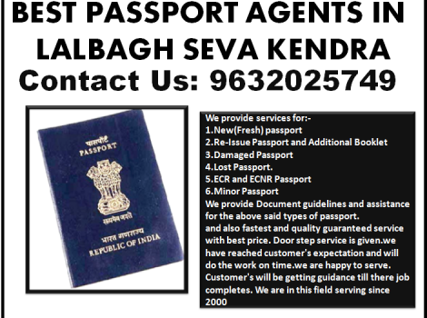Best Passport Agents in Lalbagh seva kendra 9632025749